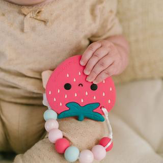Strawberry Silicone Teether Set