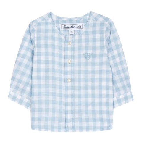 Gingham Cotton with Long Sleeves